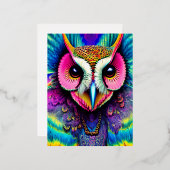 Psychedelic Fantasy Character Portret Folie Feestdagen Briefkaart (Voorkant / Achterkant)