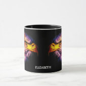 Psychedelic Fantasy Exotic Fractal Vivid Eagle Mok (Midden)