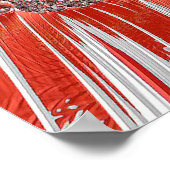 Psychedelic Fantasy Gestreepte Rood Wit Spiraal Poster (Hoek)