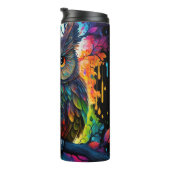 Psychedelic Fantasy Hippy Uil Thermosbeker (Geroteerd rechts)