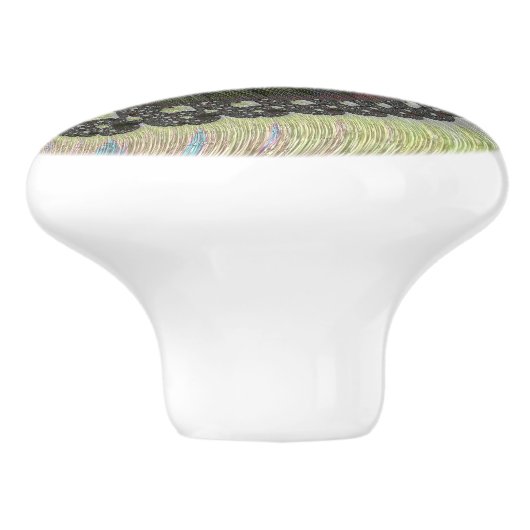Psychedelic Fantasy Spiral Keramische Knop (Zijkant)