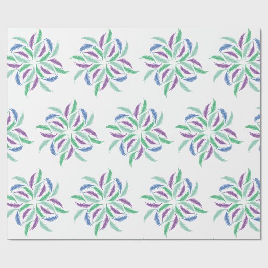 Psychedelic Feathers Cadeaupapier (Vlak)