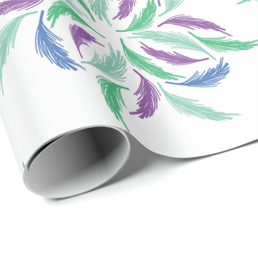 Psychedelic Feathers Cadeaupapier (Rol Hoek)
