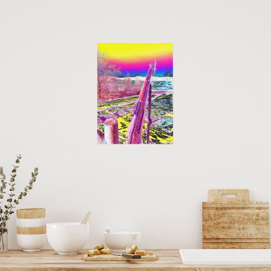 Psychedelic Fins M39 Mosin Nagant Poster (Keuken)
