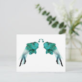 Psychedelic Fish Blue Briefkaart (Staand voorkant)