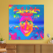 Psychedelic Fish Canvas Afdruk (Insitu (Woonkamer))