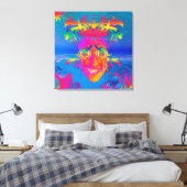 Psychedelic Fish Canvas Afdruk (Insitu (Slaapkamer))