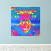 Psychedelic Fish Canvas Afdruk (Insitu (Houten vloer))