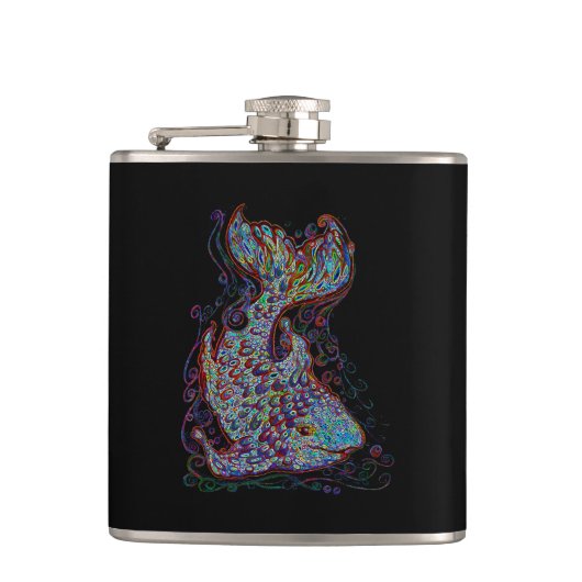 Psychedelic Fish Heupfles (Voorkant)