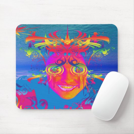 Psychedelic Fish Mouse Mat Muismat (Met muis)