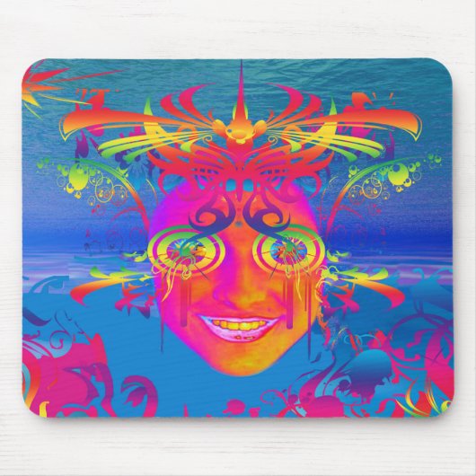 Psychedelic Fish Mouse Mat Muismat (Voorkant)