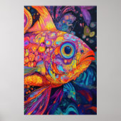 Psychedelic Fish Poster (Voorkant)