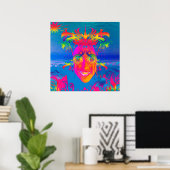Psychedelic Fish Poster (Thuiskantoor)