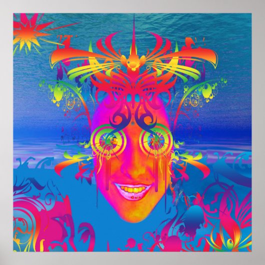 Psychedelic Fish Poster (Voorkant)