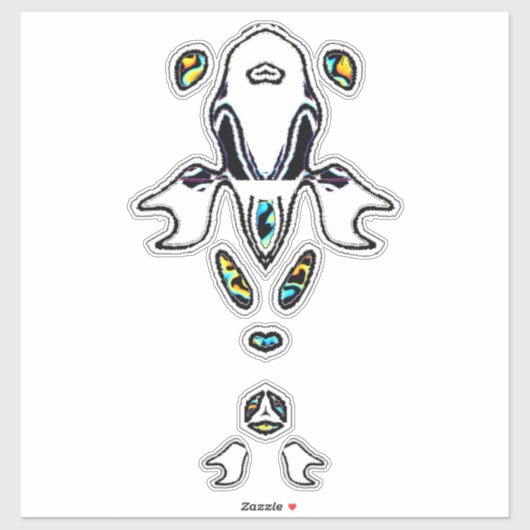 Psychedelic Fish Sticker (Vel)