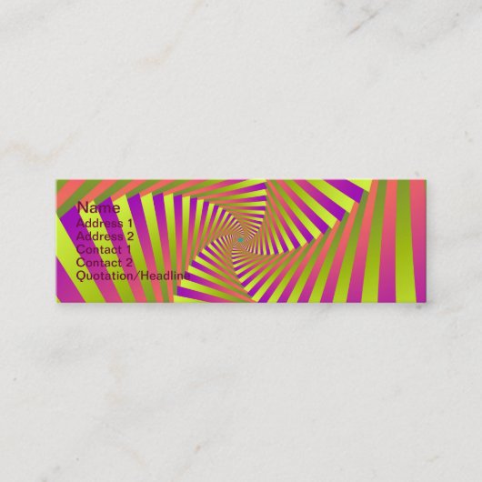 Psychedelic Five Arm Spiral Visitekaartje (Voorkant)