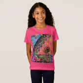 Psychedelic Flammarion Engraving Trippy Rainbow  T-shirt (Voorkant volledig)
