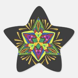 Psychedelic Flash ~ Kerst ~ Sticker