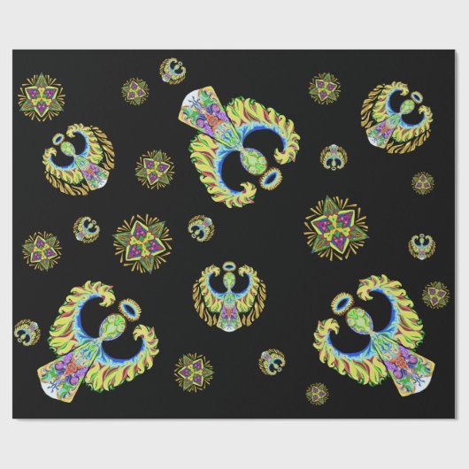 Psychedelic Flash ~ Kerstmis ~ inpakpapier (Vlak)