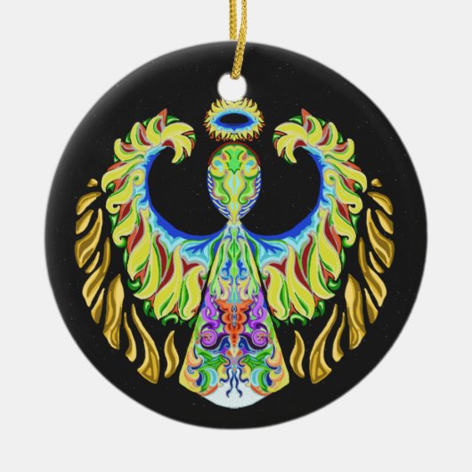 Psychedelic Flash ~ Kerstmis~Ornament Keramisch Ornament (Voorkant)