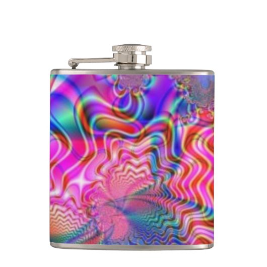 Psychedelic Flask van Groovy Timz - Gifts - Trends Heupfles (Voorkant)