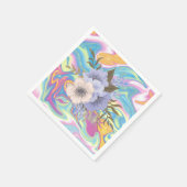 Psychedelic Floral Marble Pattern Abstracte ventil Servet (Hoek)