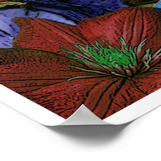 Psychedelic Floral Poster (Hoek)