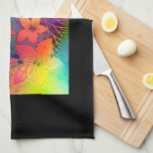 Psychedelic Floral Theedoek (Quarter Fold)