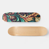 Psychedelic Floral Waterverf Skateboard (Horizontaal)
