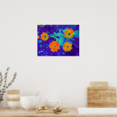 Psychedelic Flower Bed 02 Poster (Keuken)