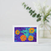 Psychedelic Flower Bed (Borded) Visitekaartje (Staand voorkant)