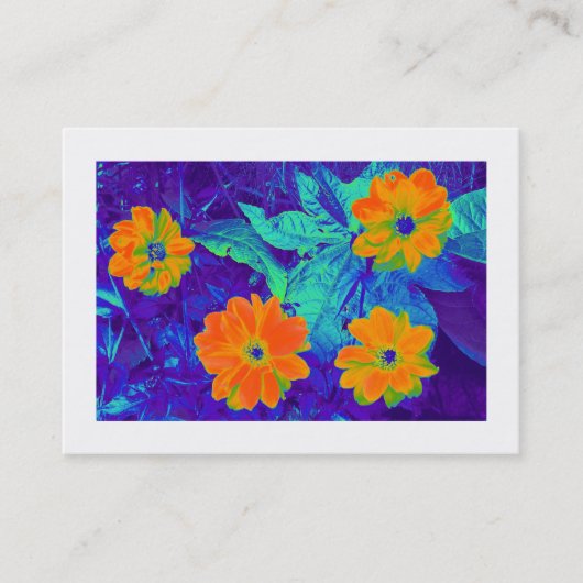 Psychedelic Flower Bed (Borded) Visitekaartje (Voorkant)