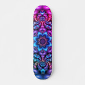 psychedelic flower mandala skateboard (Voorkant)