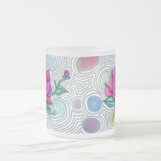 Psychedelic Flower Matglas Koffiemok (Center)