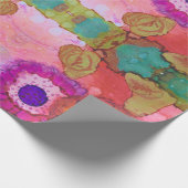 Psychedelic Flower Power Wrapping paper Cadeaupapier (Hoek)
