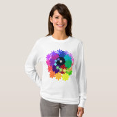 Psychedelic Flowers Long Hoeve Shirt (Voorkant volledig)