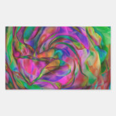 Psychedelic Flowers Rechthoekige Sticker (Voorkant)