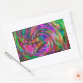 Psychedelic Flowers Rechthoekige Sticker (Envelop)