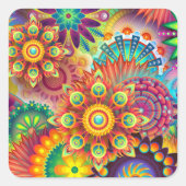 Psychedelic Flowers stickers (Voorkant)