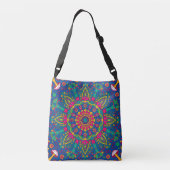 Psychedelic Forest Mandala Crossbody Tas (Achterkant)