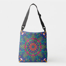 Psychedelic Forest Mandala Crossbody Tas