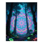 Psychedelic forest poster (Voorkant)