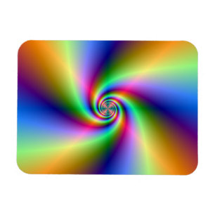 Psychedelic Four Wind Spiral Magneet