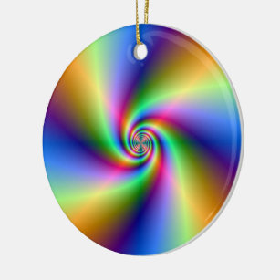 Psychedelic Four Wind Spiral Ornament