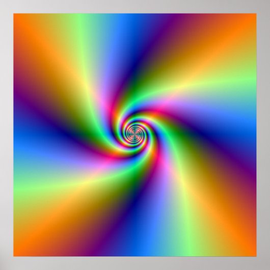 Psychedelic Four Wind Spiral Poster (Voorkant)