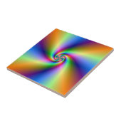 Psychedelic Four Wind Spiral tegel Tegeltje (Zijkant)