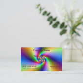 Psychedelic Four Wind Spiral Visitekaartje (Staand voorkant)