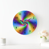 Psychedelic Four Wind Spiral Wall klok (Huis)