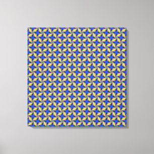 Psychedelic Four Winds Spiral tiled Canvas Print