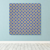 Psychedelic Four Winds Spiral tiled Canvas Print (Insitu (Houten vloer))